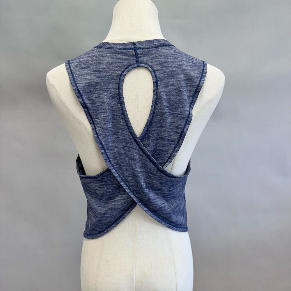 Lululemon Fast As‎ Light Muscle Tank Heathered Deep Navy Size 6/Small